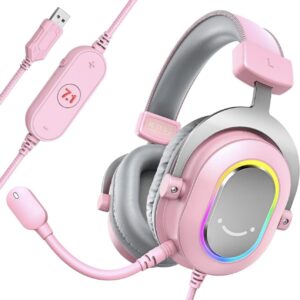 Audífonos Gamer Rosa 7.1