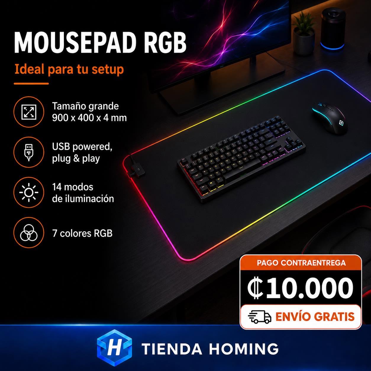 Mousepad RGB Extra Grande