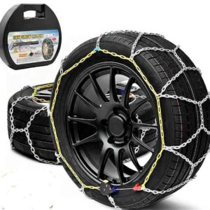 Kit de cadenas para llantas, ideal para barro o condiciones resbalosas.