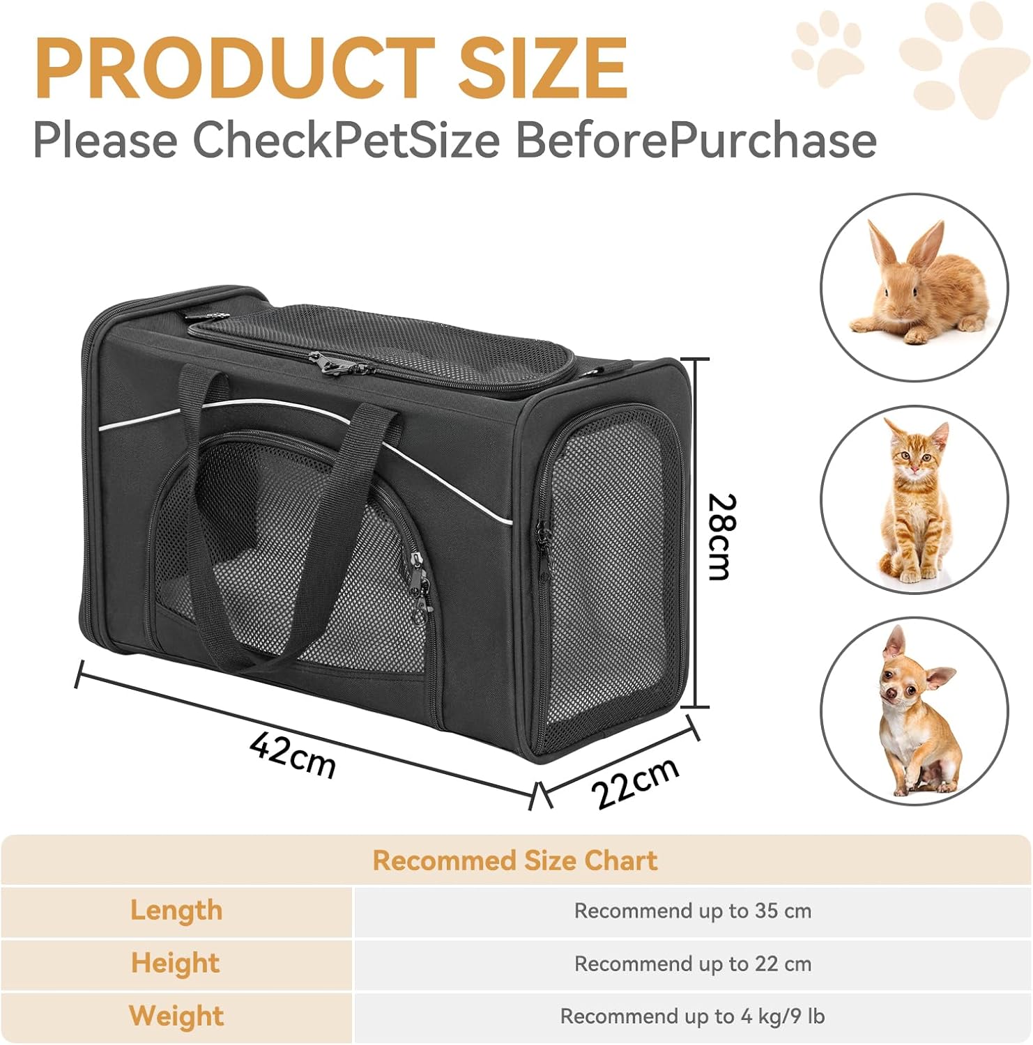 Bolsa de transporte Petsfit para perros y gatos - Image 4