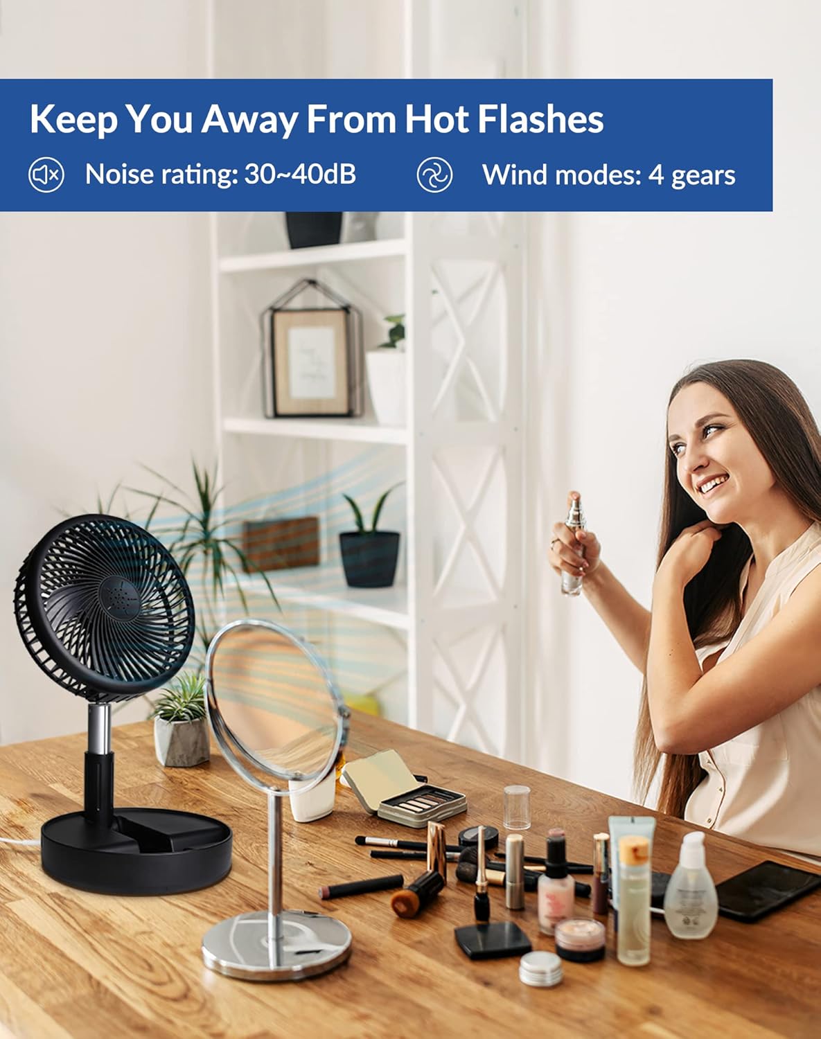 Ventilador de pie portátil con pilas - Image 3